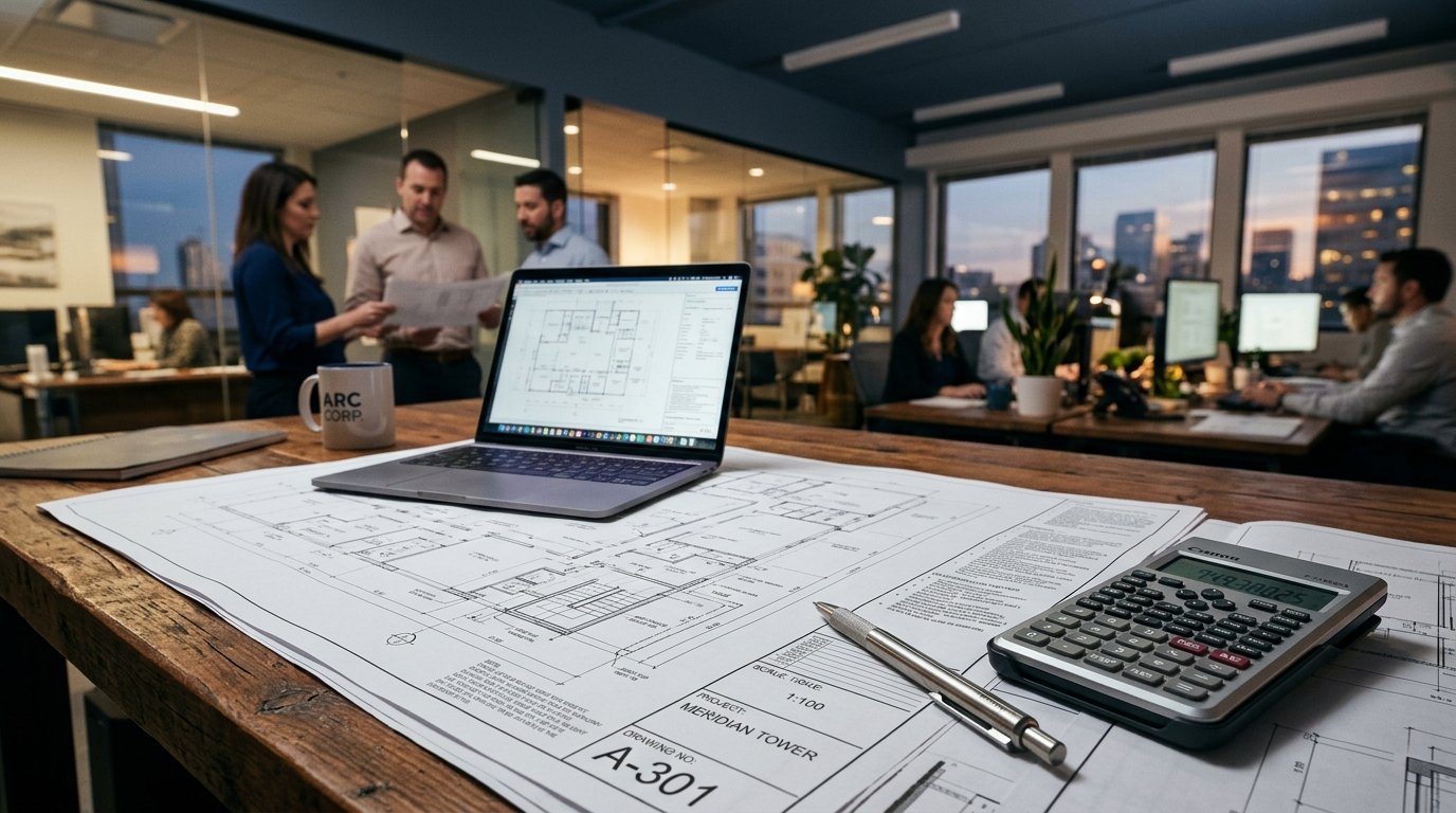 Commercial construction and management desk